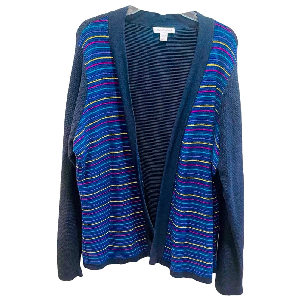 Coldwater Creek Colorful Striped Cardigan 2X - Picture 1 of 5